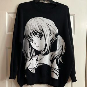 Anime Figure Pattern Sweater